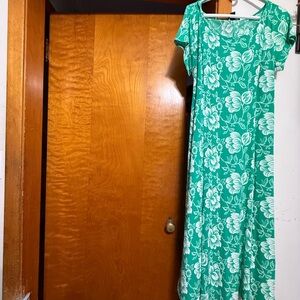 Floral Green Maxi Dress